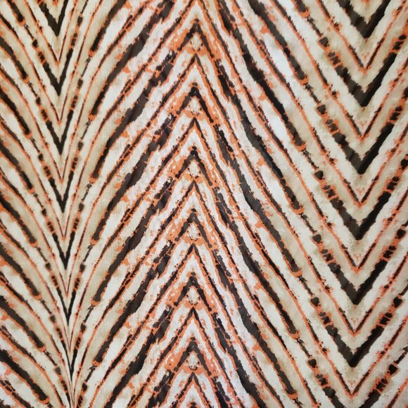 AB Studio Sheer Chevron Striped Ruffled Blouse - Picture 2 of 5